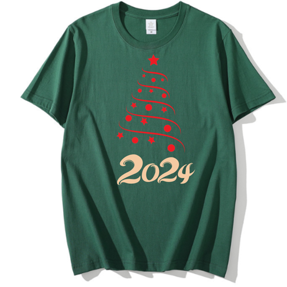 Mens Christmas Shirts | Green T-shirt Personalised Images